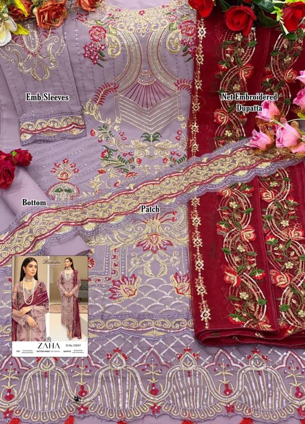 Zaha Nabia Vol 2 Georgette embroidery Designer Pakistani suit